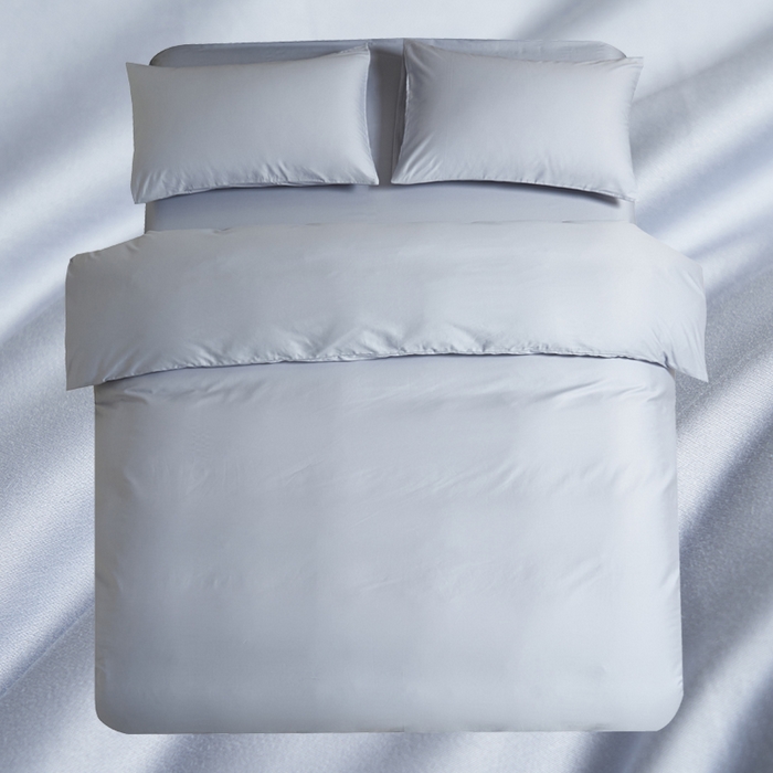 91家纺网 家纺一手货源 找家纺 暖芯家纺 2025新款60S黑标全棉四件套 浅蓝灰