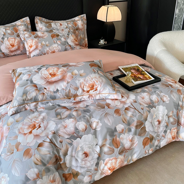 91家纺网 家纺一手货源 找家纺 金纱玉纺家纺 2025新款全棉13376数码印花四件套（礼盒包装）285A1