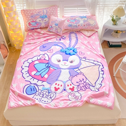 91家纺网 家纺一手货源 找家纺 ds生活馆 2026新款A类大版卡通凉感丝夏被 你好星黛露