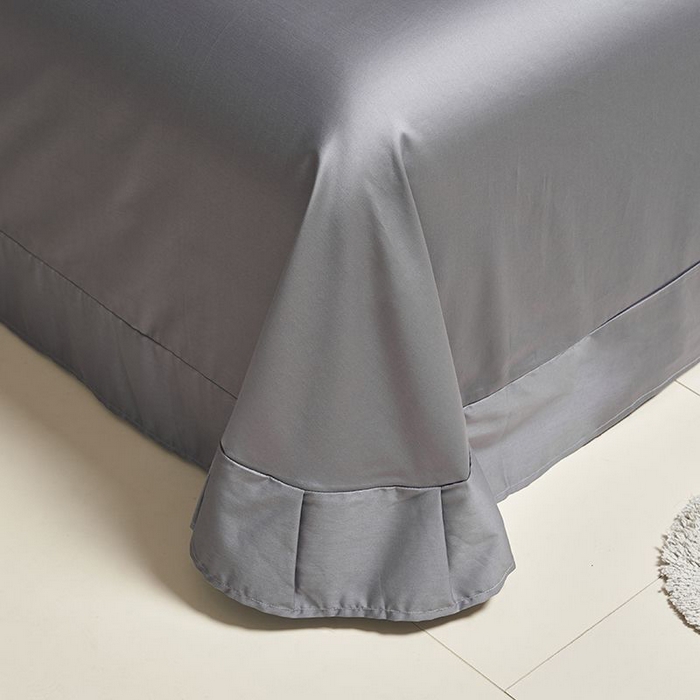 91家纺网 家纺一手货源 找家纺 暖芯家纺 2025新款60S黑标全棉四件套 远山灰