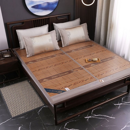 91家纺网 家纺一手货源 找家纺 （总）新月家纺（锦威郎） 2025新款高温烫化工艺竹席-中国风云