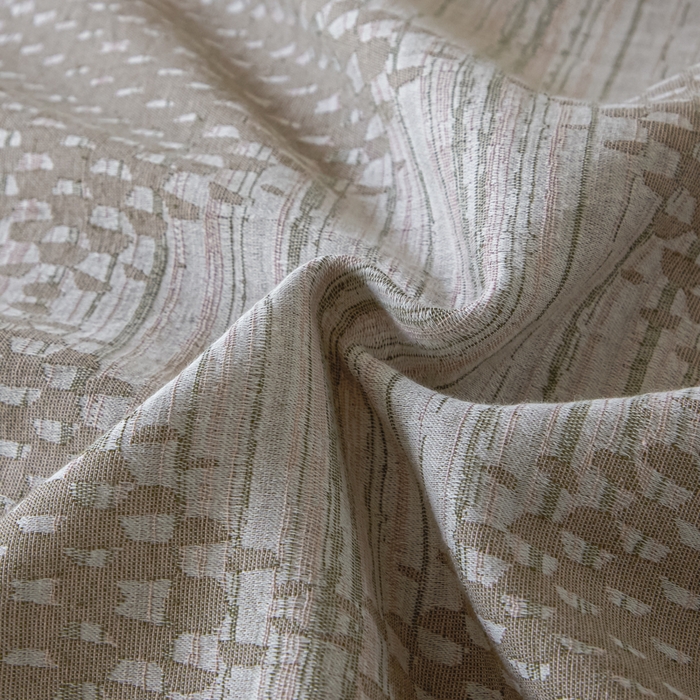 91家纺网 家纺一手货源 找家纺 2025新款亲肤全棉三层纱提花四件套 菱格-露褐