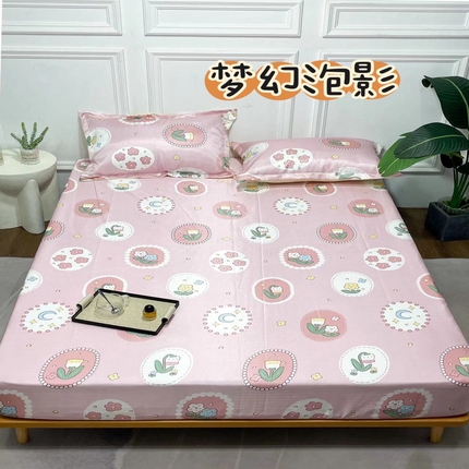 豪美鑫 2025新款提花冰丝席床笠款 梦幻泡影