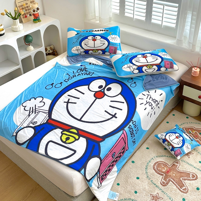 91家纺网 家纺一手货源 找家纺 ds生活馆 2025新款A类大版卡通凉感丝夏被 叮当猫