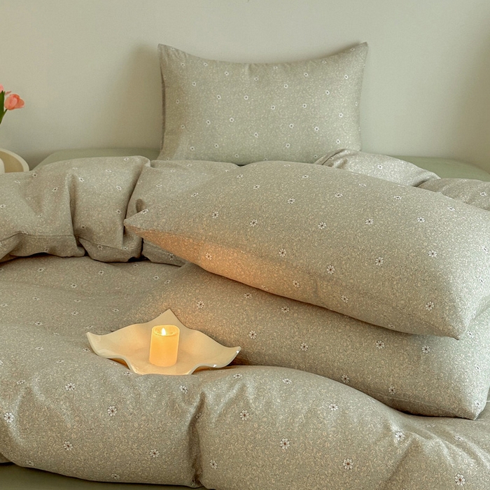 91家纺网 家纺一手货源 找家纺 塞纳 2026新款.全棉有氧双层纱四件套-场景一 流薇纱-绿