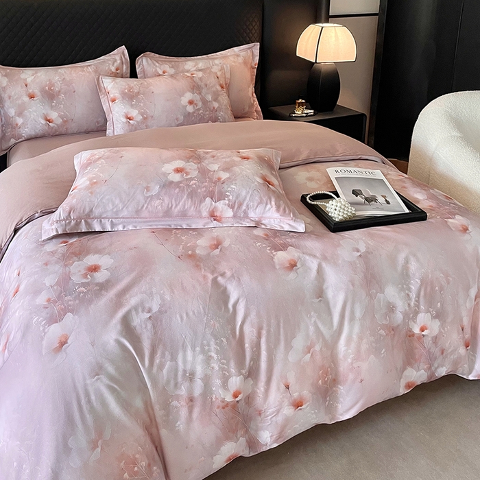 91家纺网 家纺一手货源 找家纺 金纱玉纺家纺 2025新款全棉13376数码印花四件套（礼盒包装）274A2