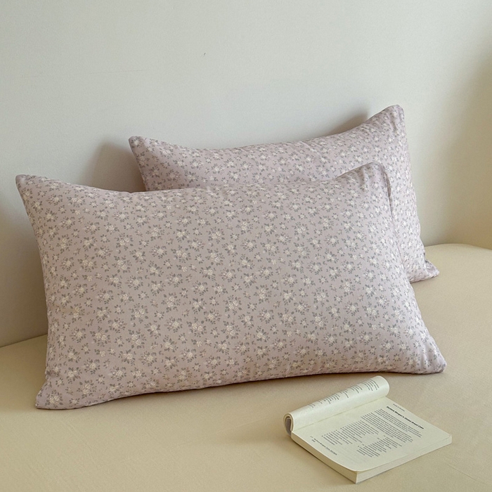 91家纺网 家纺一手货源 找家纺 塞纳 2026新款.全棉有氧双层纱四件套-场景一 宛夏-浅灰