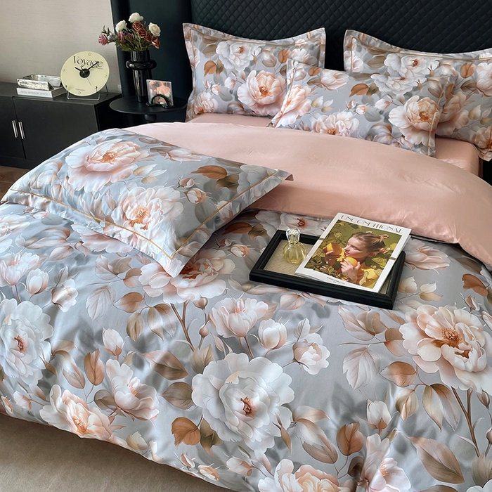 91家纺网 家纺一手货源 找家纺 金纱玉纺家纺 2025新款全棉13376数码印花四件套（礼盒包装）285A1