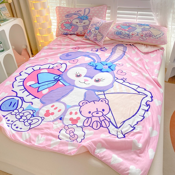 91家纺网 家纺一手货源 找家纺 ds生活馆 2026新款A类大版卡通凉感丝夏被 你好星黛露