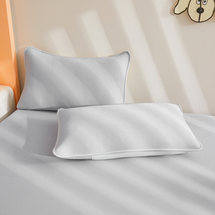 91家纺网 家纺一手货源 找家纺 2025春夏新款独家研发太空层凉感鸭冰丝烫画软凉席床笠款 凉感鸭-浅灰