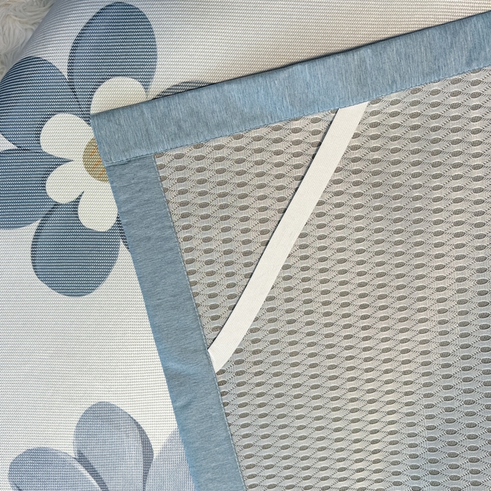 91家纺网 家纺一手货源 找家纺 席佬大 2025新款高克重卡通数码印花冰藤席床席床笠款 花语-平铺款