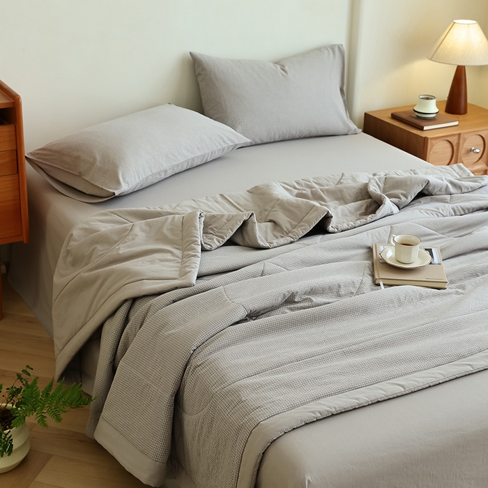 91家纺网 家纺一手货源 找家纺 （总）雯雨家纺 2025新款A类无印风里外全棉纯棉水洗棉新疆棉花夏被夏凉被空调被