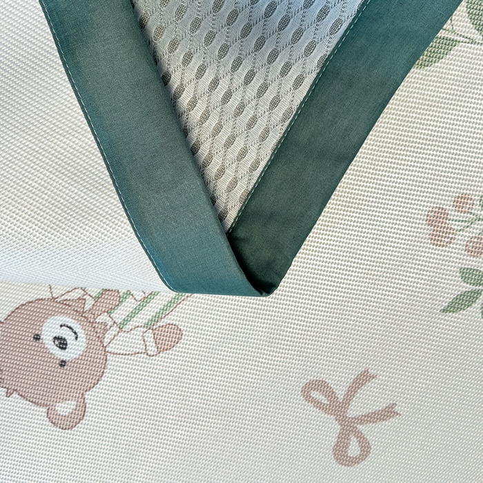 91家纺网 家纺一手货源 找家纺 席佬大 2025新款高克重卡通数码印花冰藤席床席床笠款 从林熊-平铺款-平铺款