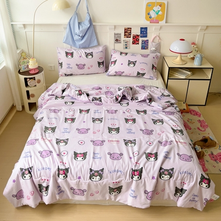 昊川家纺 2025新款三丽鸥A类水洗双层纱夏被夏凉被空调被 蓝莓球库洛