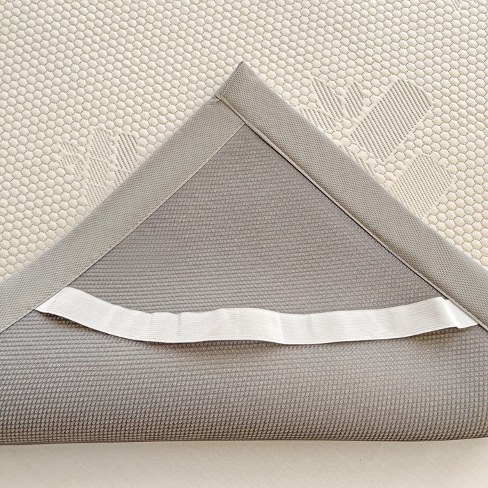 91家纺网 家纺一手货源 找家纺 富馨莱 2025新款A类480克PE凉感凉豆豆凉席三件套和单件平铺款 熊猫嘟嘟-灰