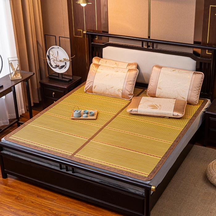 91家纺网 家纺一手货源 找家纺 （总）2025新款金砖木纹席-黄金海岸