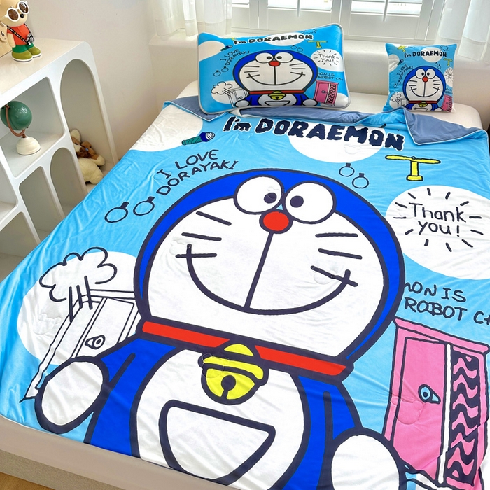 91家纺网 家纺一手货源 找家纺 ds生活馆 2025新款A类大版卡通凉感丝夏被 叮当猫