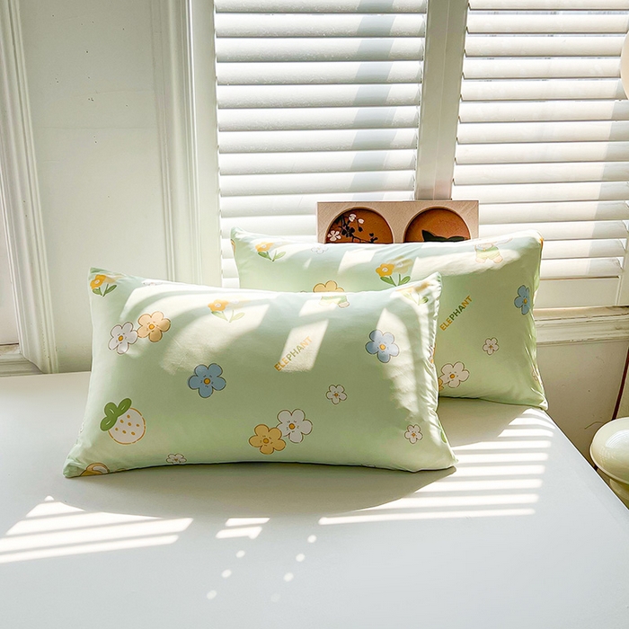 91家纺网 家纺一手货源 找家纺 好梦来家纺（原锦茂家纺） 2025新款印花凉感丝抗菌夏被 花园里