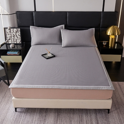 91家纺网 家纺一手货源 找家纺 席之家 2025新款4D冰感泡泡凉席-暮光 暮光-灰(直角)