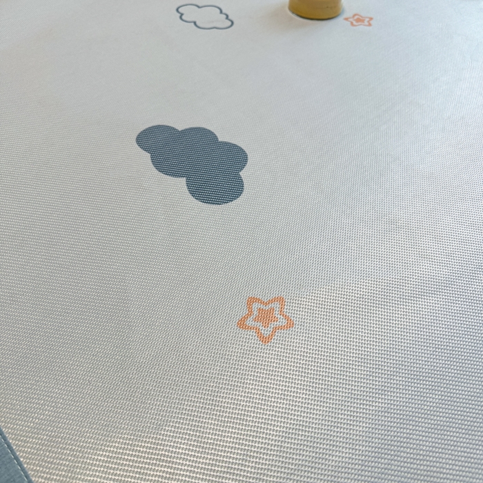 91家纺网 家纺一手货源 找家纺 席佬大 2025新款高克重卡通数码印花冰藤席床席床笠款 蓝天白云-平铺款-平铺款