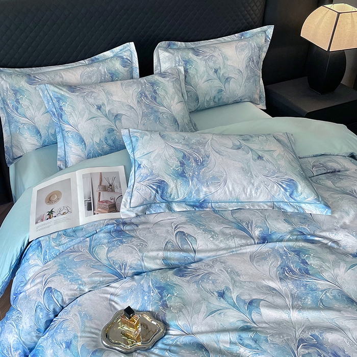 91家纺网 家纺一手货源 找家纺 金纱玉纺家纺 2025新款全棉13376数码印花四件套（礼盒包装）330A1