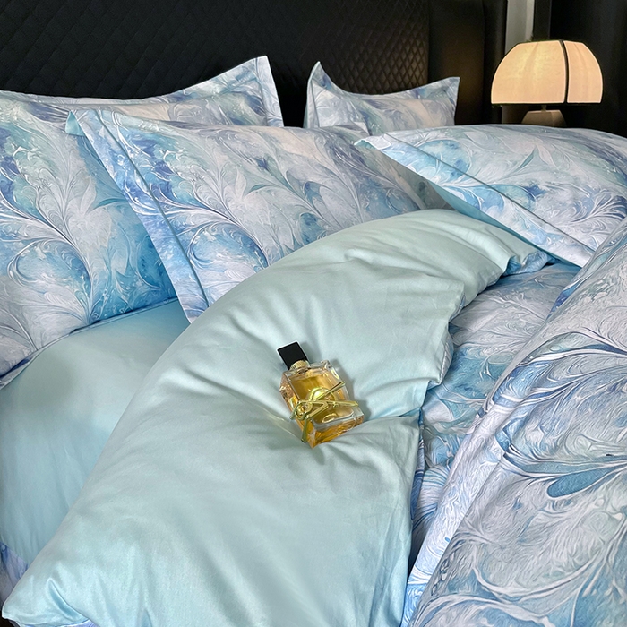 91家纺网 家纺一手货源 找家纺 金纱玉纺家纺 2025新款全棉13376数码印花四件套（礼盒包装）330A1