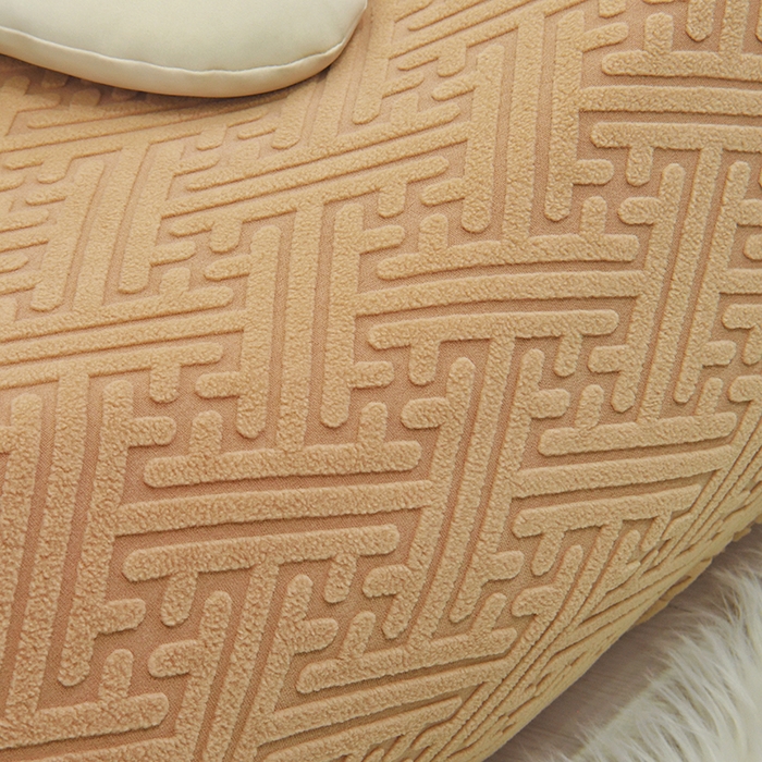 91家纺网 家纺一手货源 找家纺 （总）启博家纺 2025新款磨毛提花毛毛虫沙发套