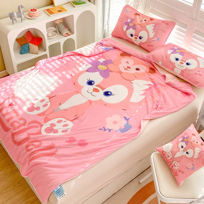 91家纺网 家纺一手货源 找家纺 ds生活馆 2026新款A类大版卡通凉感丝夏被 玲娜贝儿