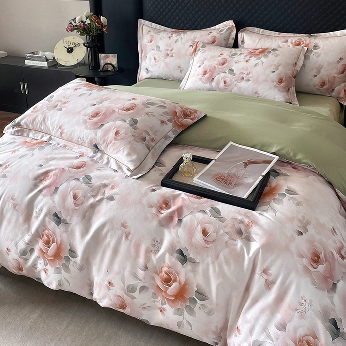 91家纺网 家纺一手货源 找家纺 金纱玉纺家纺 2025新款全棉13376数码印花四件套（礼盒包装）331A2