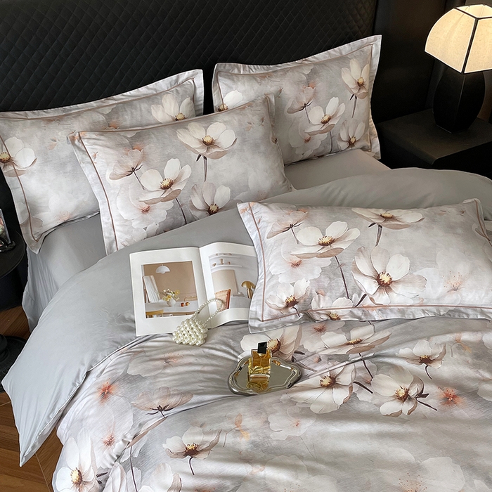 91家纺网 家纺一手货源 找家纺 金纱玉纺家纺 2025新款全棉13376数码印花四件套（礼盒包装）486A2