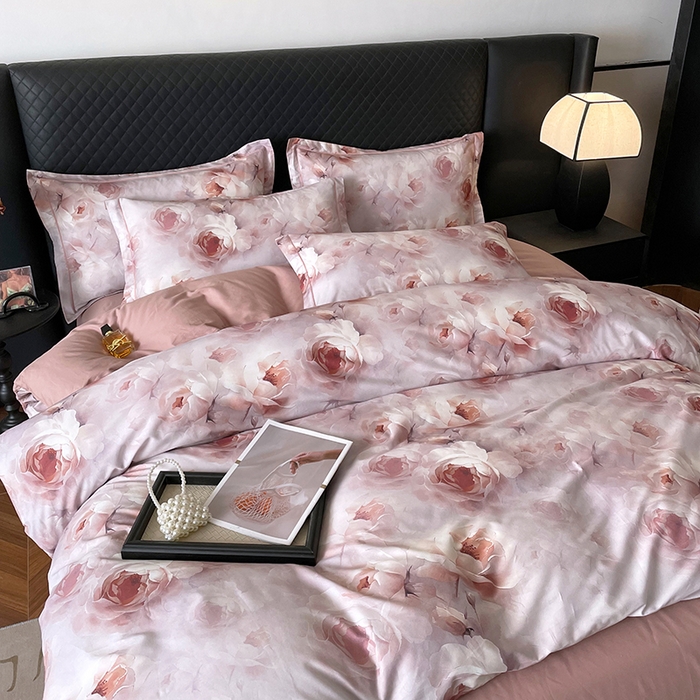 91家纺网 家纺一手货源 找家纺 金纱玉纺家纺 2025新款全棉13376数码印花四件套（礼盒包装）432A3