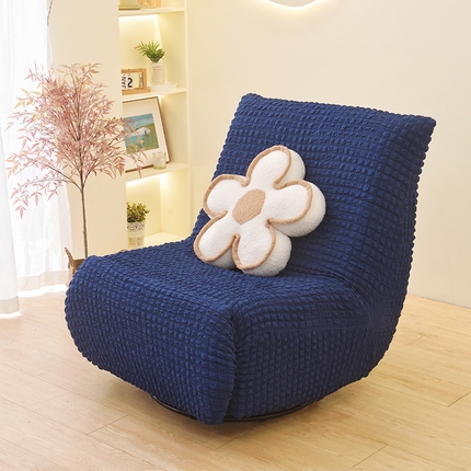 启博家纺 2025新款泡泡纱功能款毛毛虫沙发套 宝蓝