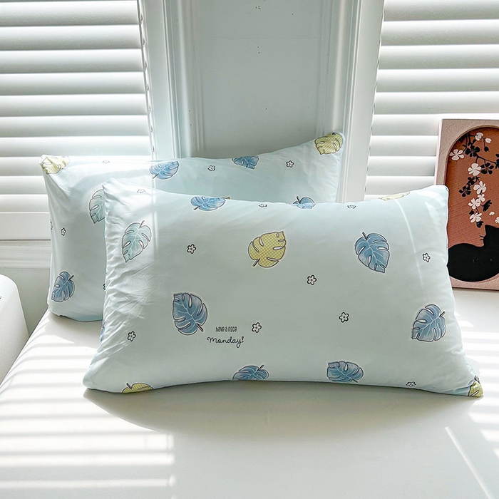 91家纺网 家纺一手货源 找家纺 好梦来家纺（原锦茂家纺） 2025新款印花凉感丝抗菌夏被 叶脉