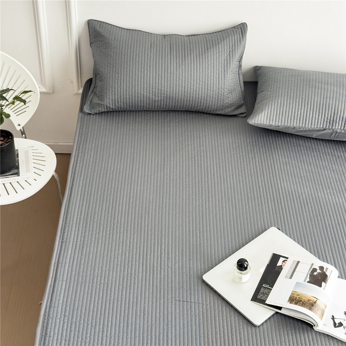 91家纺网 家纺一手货源 找家纺 法芙娜家纺 2025新款全棉40S水洗棉床垫 深灰