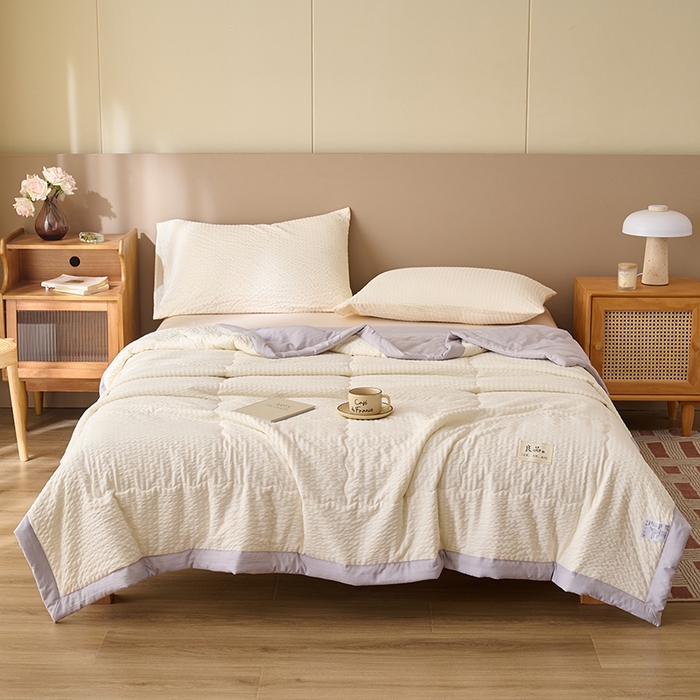 91家纺网 家纺一手货源 找家纺 （总）畅销被业 2025新款水洗棉泡泡格夏被