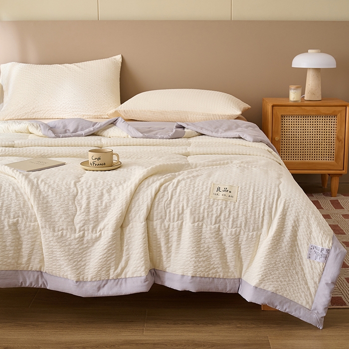 91家纺网 家纺一手货源 找家纺 （总）畅销被业 2025新款水洗棉泡泡格夏被