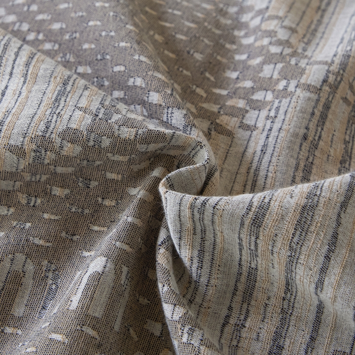 91家纺网 家纺一手货源 找家纺 2025新款亲肤全棉三层纱提花四件套 菱格-月灰