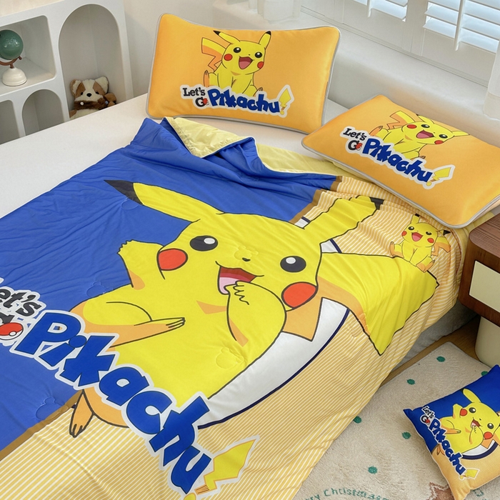 91家纺网 家纺一手货源 找家纺 ds生活馆 2026新款A类大版卡通凉感丝夏被 快乐皮卡