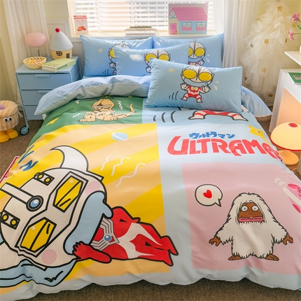 91家纺网 家纺一手货源 找家纺 （总）名兮家居 2025新款大版全棉经典奥特曼-三丽鸥-迪士尼四件套【含防伪标】