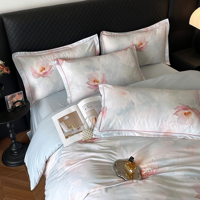 91家纺网 家纺一手货源 找家纺 金纱玉纺家纺 2025新款全棉13376数码印花四件套（礼盒包装）404A2