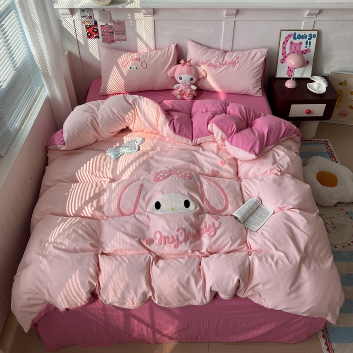 91家纺网 家纺一手货源 找家纺 （总）优色良品家纺 2025新款110克超柔水洗棉卡通毛巾绣四件套