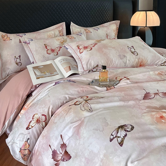 91家纺网 家纺一手货源 找家纺 金纱玉纺家纺 2025新款全棉13376数码印花四件套（礼盒包装）297A1