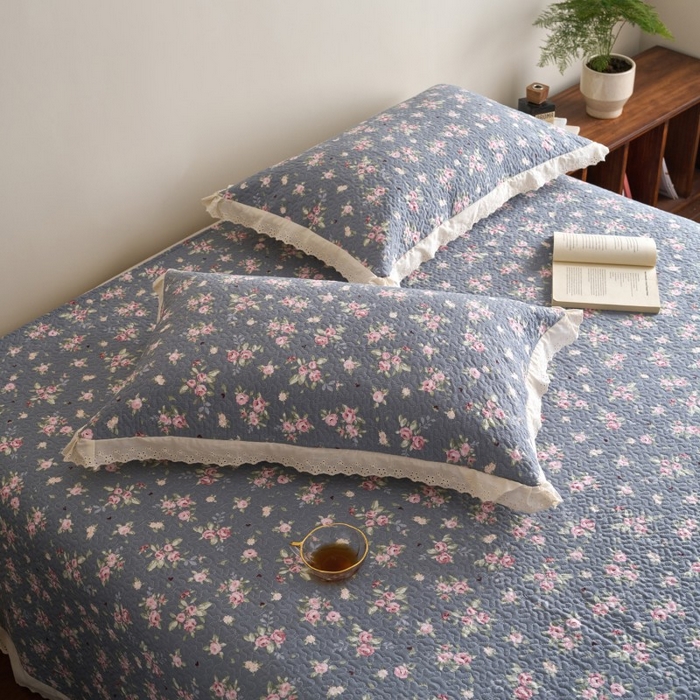 91家纺网 家纺一手货源 找家纺 漫仙阁家纺 2025新款热卖法式花边款加厚床盖床盖三件套 古巷