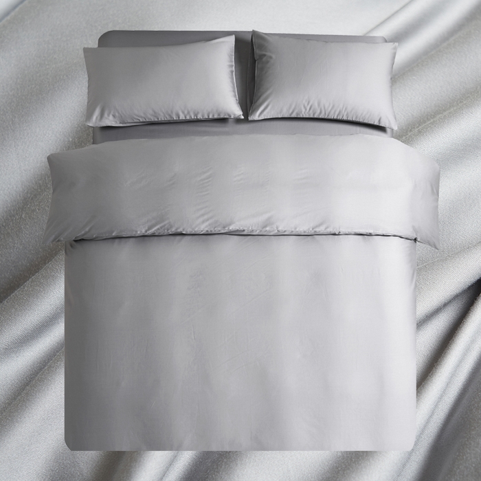 91家纺网 家纺一手货源 找家纺 暖芯家纺 2025新款60S黑标全棉四件套 星辰灰