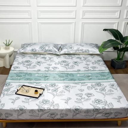 91家纺网 家纺一手货源 找家纺 （总）豪美鑫 2025新款提花冰丝席床笠款