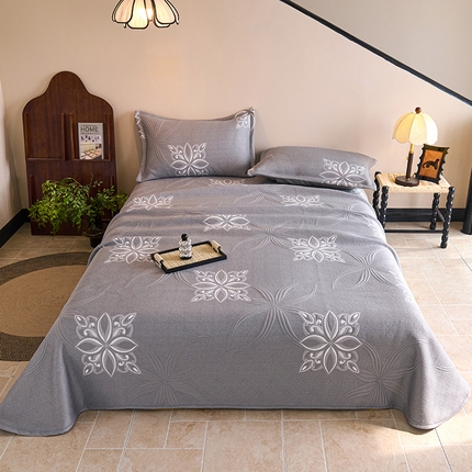 91家纺网 家纺一手货源 找家纺 （总）席之家 2025新款4D立体冰感泡泡床单款凉席-安妮