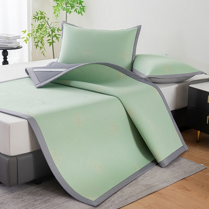 鑫姿 2025新款A类凉感冰豆豆凉席山茶花系列 山茶花床席款-绿