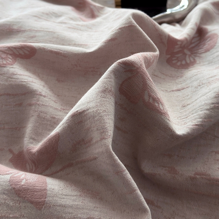 91家纺网 家纺一手货源 找家纺 朵希曼 2025新款轻奢全棉提花系列四件套 蝶恋-粉