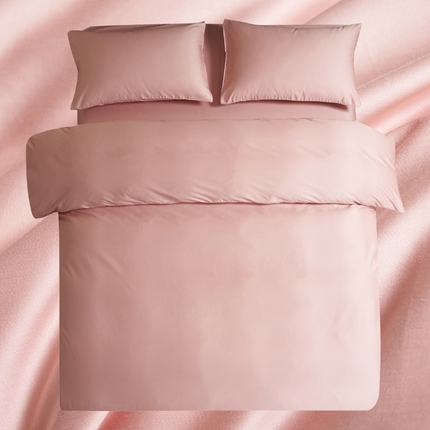 暖芯家纺 2025新款60S黑标全棉四件套 暖心粉