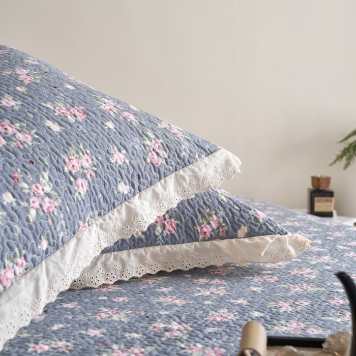 91家纺网 家纺一手货源 找家纺 漫仙阁家纺 2025新款热卖法式花边款加厚床盖床盖三件套 古巷